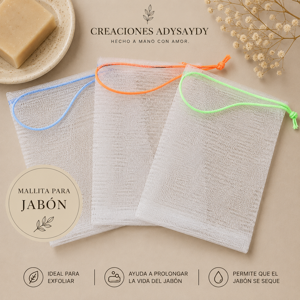 Bolsa Exfoliante para Jabón – Malla Reutilizable