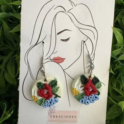 Bloom Statement - Aretes Flores 3D