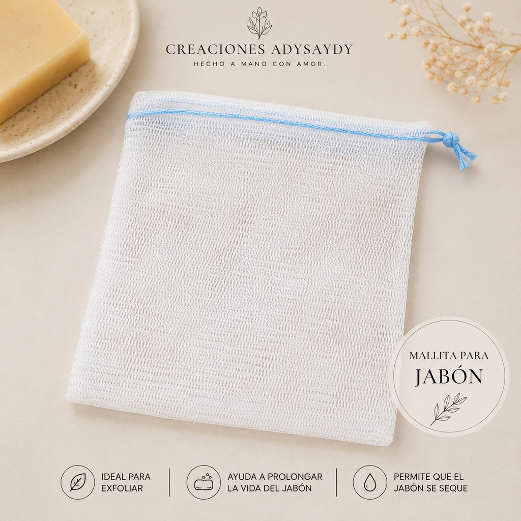 Bolsa Exfoliante para Jabón – Malla Reutilizable