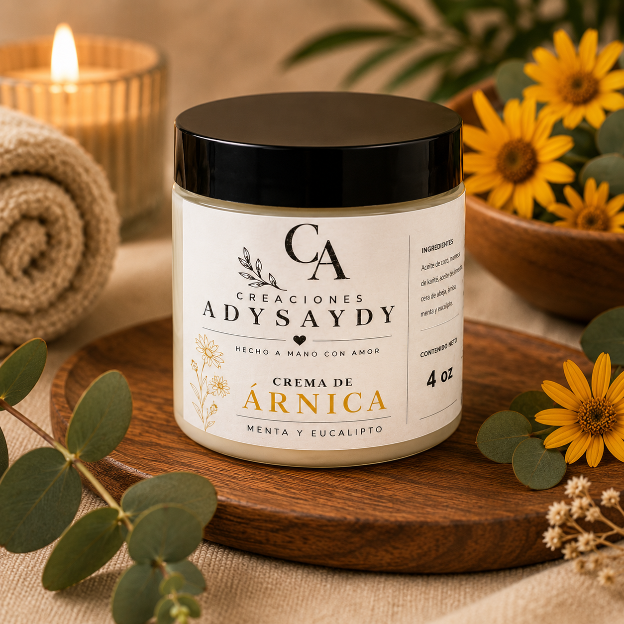 Crema de Árnica: Para rostro y cuerpo