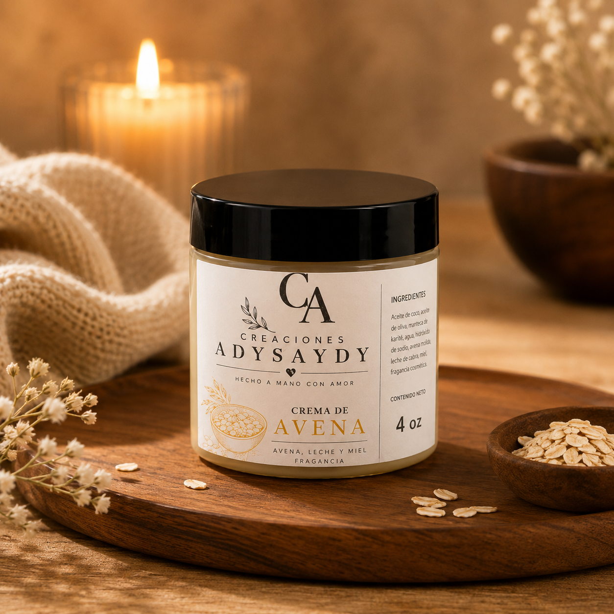 Crema de Avena: Para rostro y cuerpo