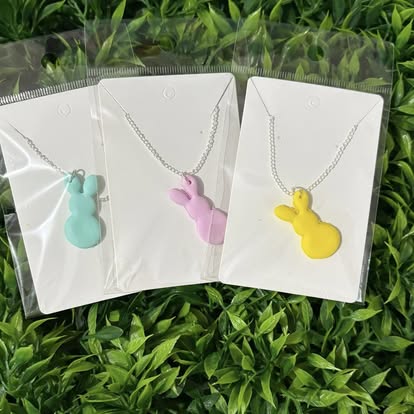 Conejitos Peeps Joyería en Arcilla