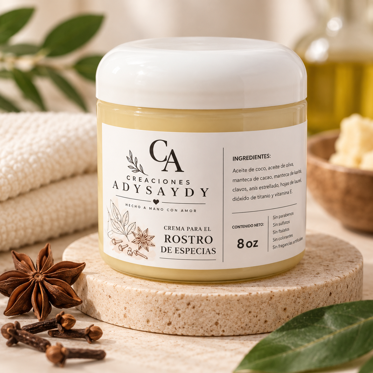 Crema de Especias: Para rostro y cuerpo