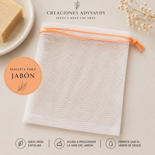 Bolsa Exfoliante para Jabón – Malla Reutilizable